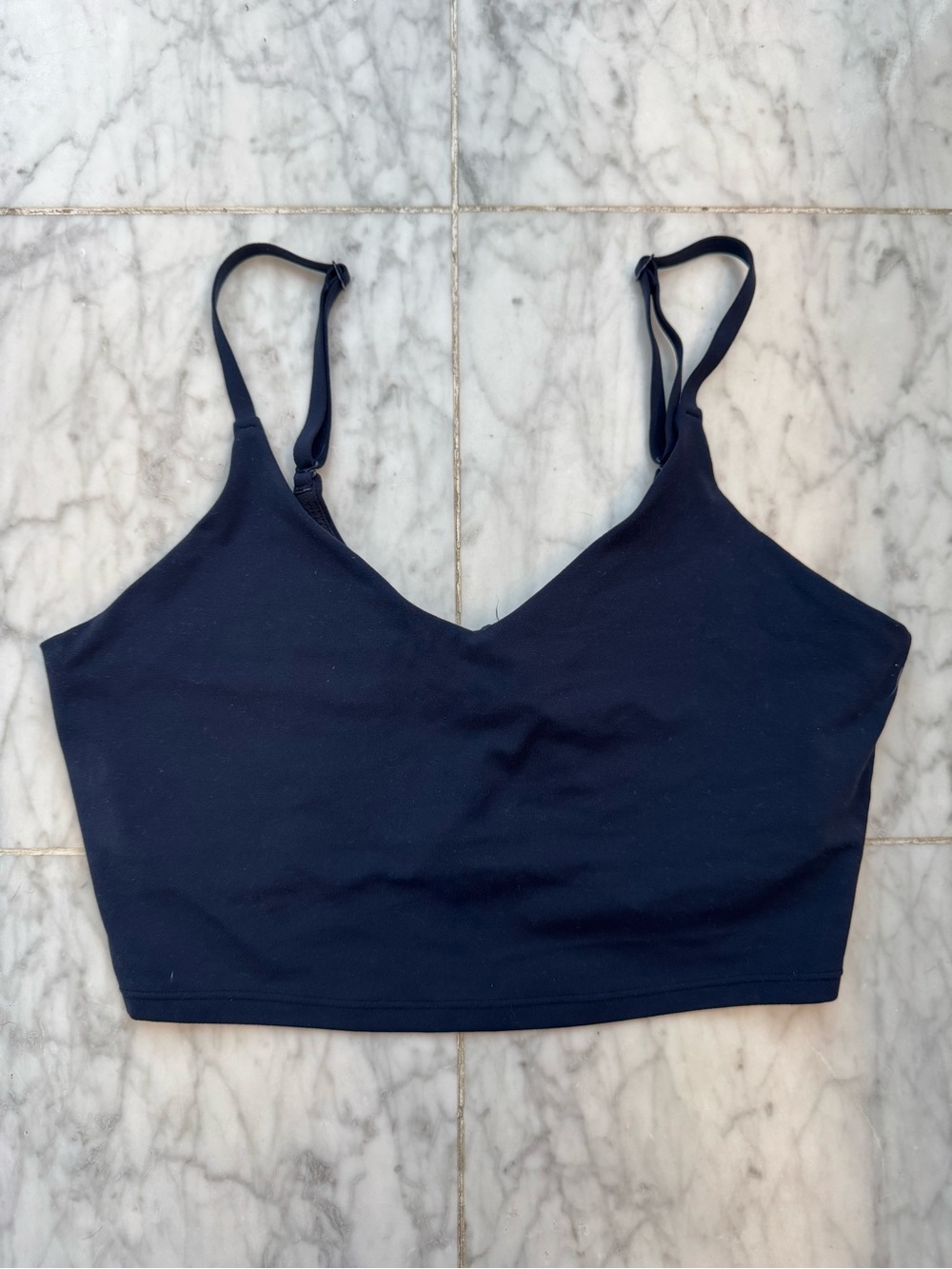 Athleta Navy V-Neck Crop Tank